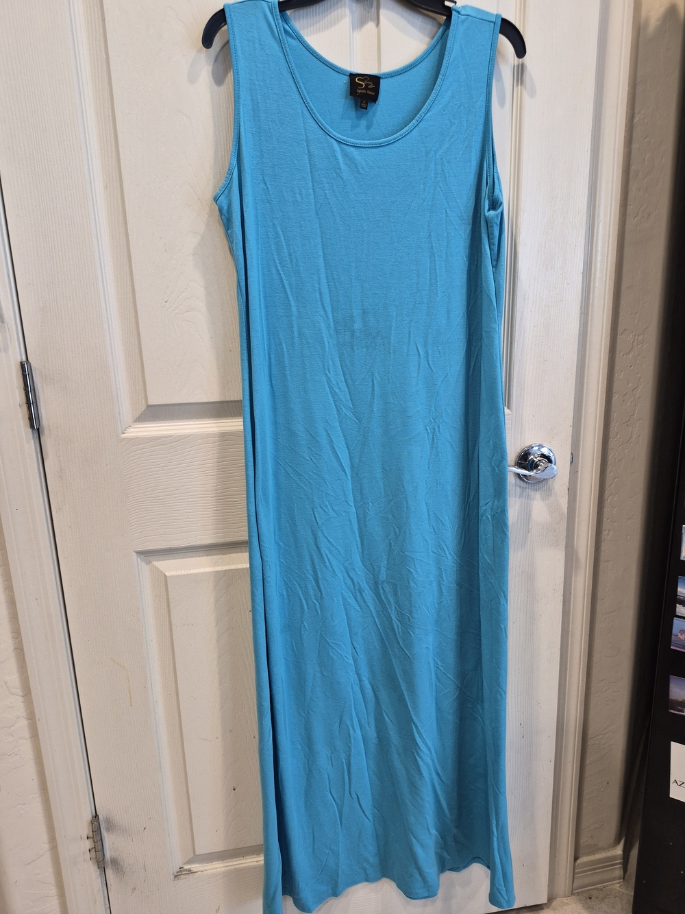Serena Williams Turquoise Sleeveless Maxi Dress